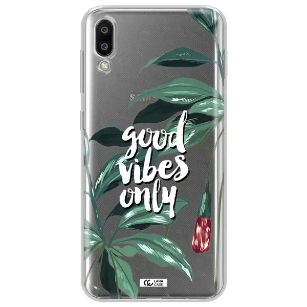 Tropical Vibes Green Samsung M10 Clear TPU Case