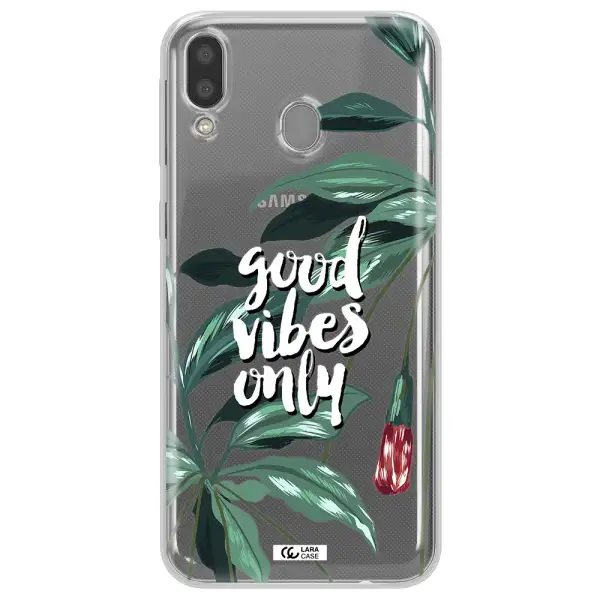 Tropical Vibes Green Samsung M20 Clear TPU Case