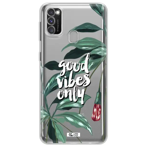 Tropical Vibes Green Samsung M30S Clear TPU Case
