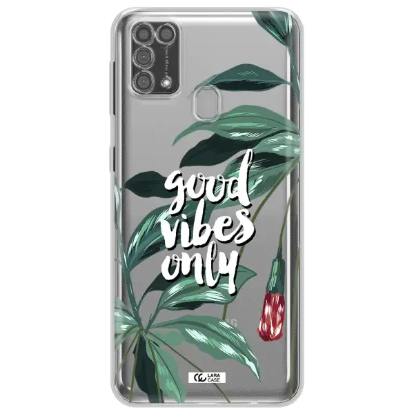 Tropical Vibes Green Samsung M31 Clear TPU Case