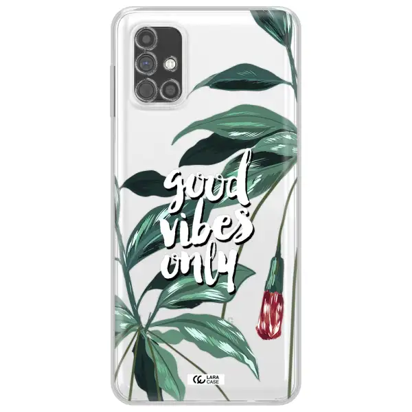 Tropical Vibes Green Samsung M51 Clear TPU Case