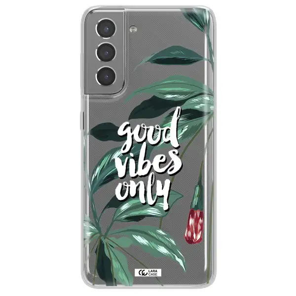Tropical Vibes Green Samsung S21 Clear TPU Case