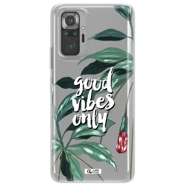 Tropical Vibes Green Xiaomi Note 10 Pro Clear TPU Case