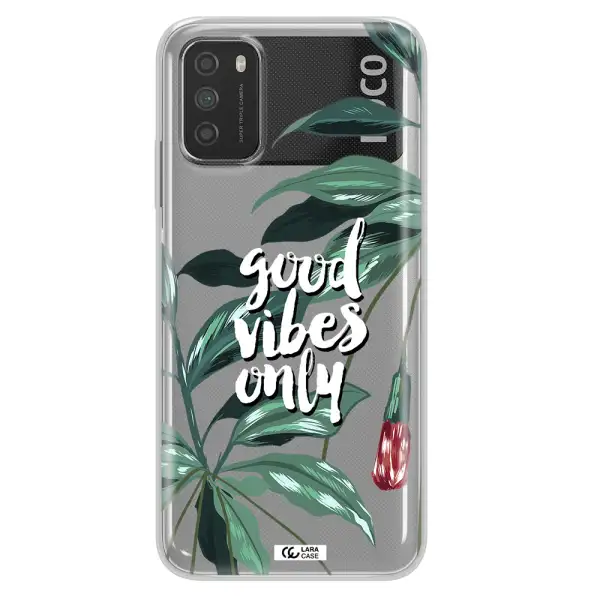 Tropical Vibes Green Xiaomi Poco M3 Clear TPU Case