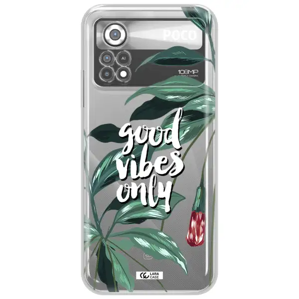 Tropical Vibes Green Xiaomi Poco X4 Pro Clear TPU Case