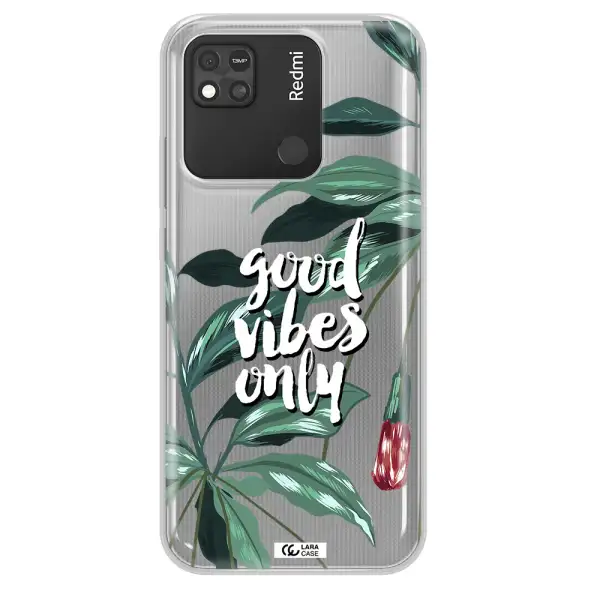 Tropical Vibes Green Xiaomi Redmi 10A Clear TPU Case