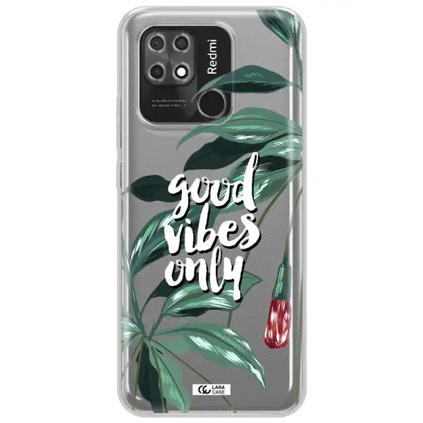 Tropical Vibes Green Xiaomi Redmi 10C Clear TPU Case