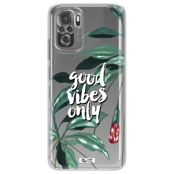 Tropical Vibes Green Xiaomi Redmi Note 10S Clear Tpu Case