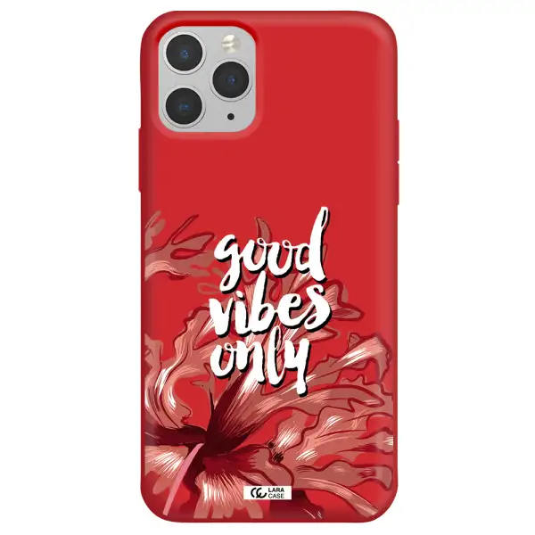 Tropical Vibes Red Apple iPhone 11 pro Silicone Imperial Red Case