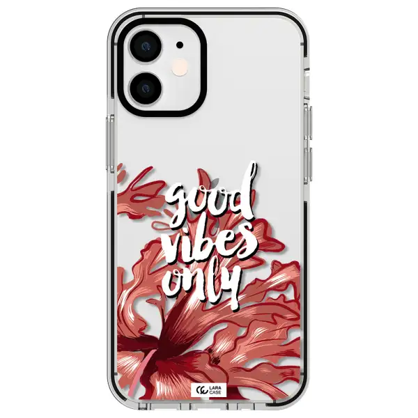 Tropical Vibes Red Apple iPhone 12 mini impact black border Case