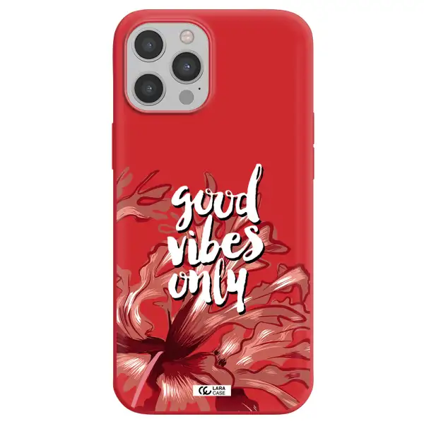 Tropical Vibes Red Apple iPhone 12 pro max Silicone Imperial Red Case