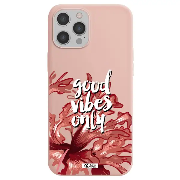 Tropical Vibes Red Apple iPhone 12 pro max Silicone pastel pink Case