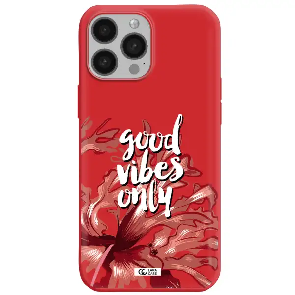 Tropical Vibes Red Apple iPhone 13 Pro Max Silicone Imperial Red Case