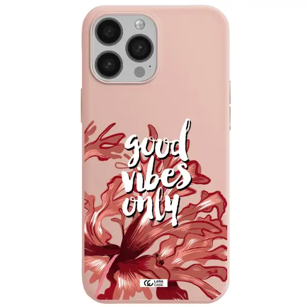 Tropical Vibes Red Apple iPhone 13 Pro Max Silicone pastel pink Case