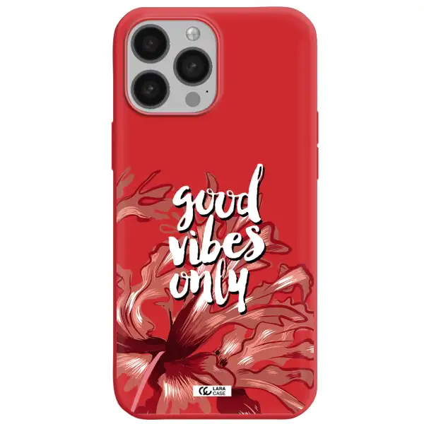 Tropical Vibes Red Apple iPhone 13 Pro Silicone Imperial Red Case
