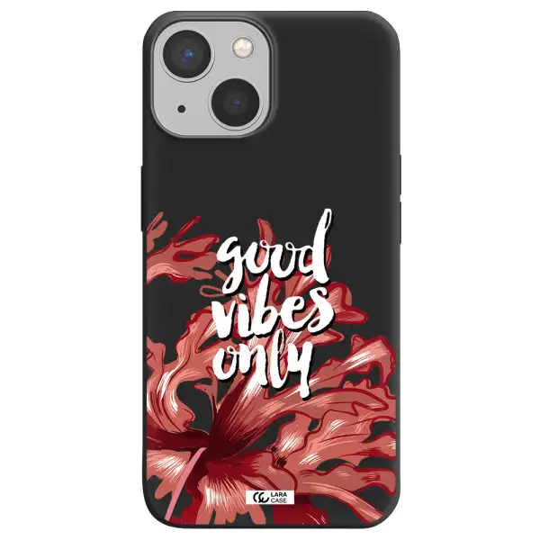 Tropical Vibes Red Apple iPhone 13 Silicone black Case