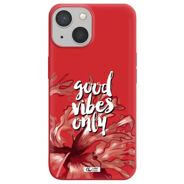 Tropical Vibes Red Apple iPhone 13 Silicone Imperial Red Case