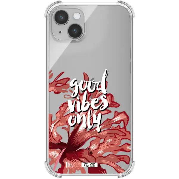 Tropical Vibes Red Apple iPhone 14 plus Clear PC Case