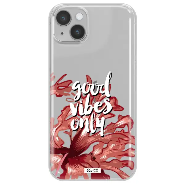 Tropical Vibes Red Apple iPhone 14 plus Clear TPU Case