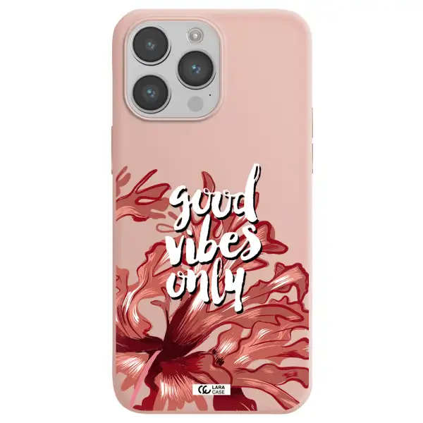 Tropical Vibes Red Apple iPhone 14 pro max Silicone pastel pink Case