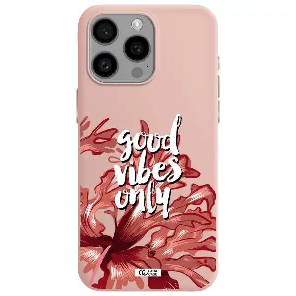 Tropical Vibes Red Apple Iphone 15 Pro max Silicone pastel pink Case