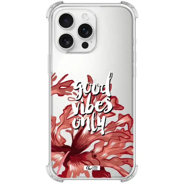 Tropical Vibes Red Apple Iphone 16 Pro Max Clear Pc Case