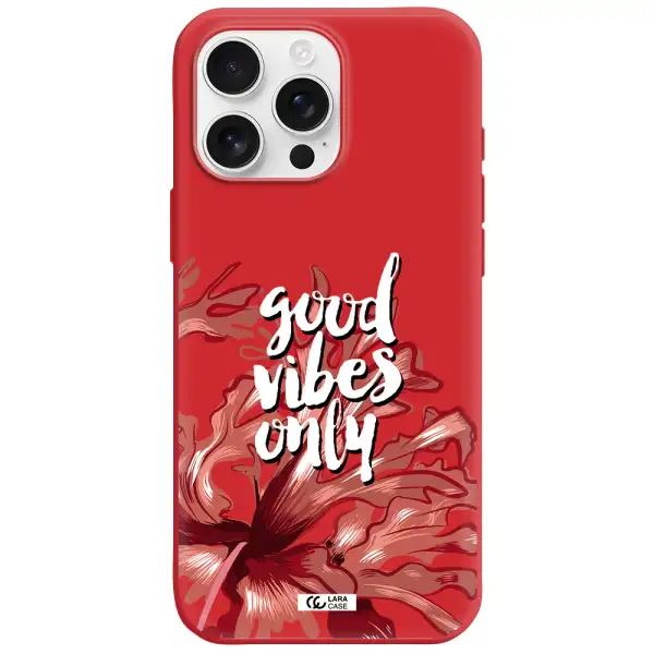 Tropical Vibes Red Apple Iphone 16 Pro Max Silicone Imperial Red Case