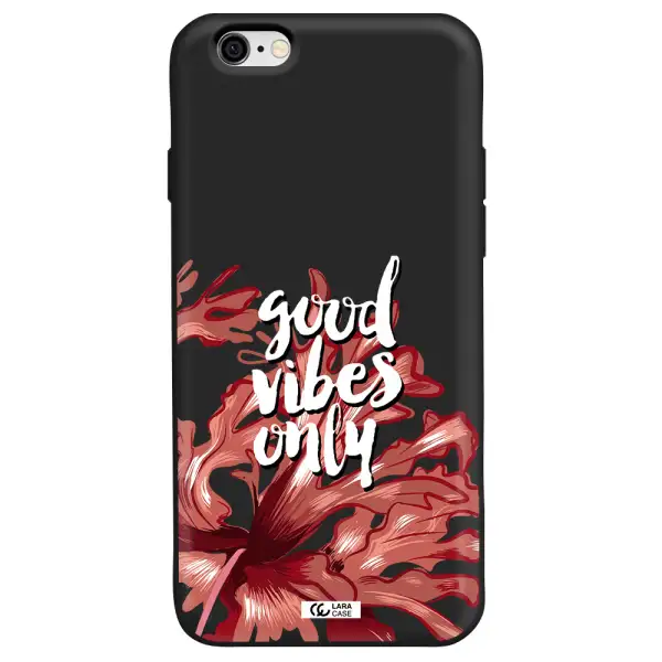Tropical Vibes Red Apple iPhone 6 Silicone black Case