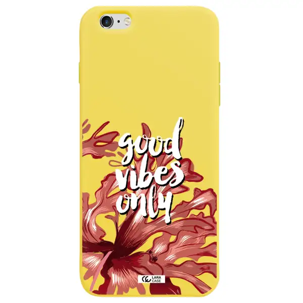 Tropical Vibes Red Apple iPhone 6S Silicone canary yellow Case