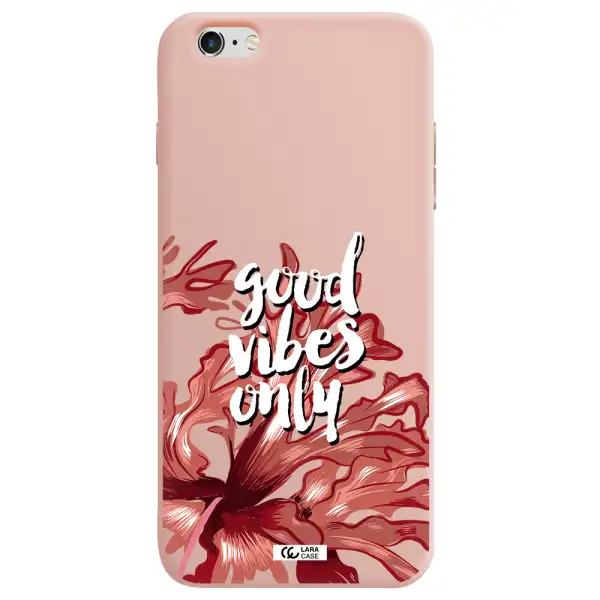 Tropical Vibes Red Apple iPhone 6S Silicone pastel pink Case