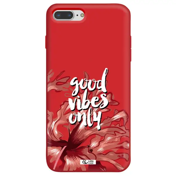Tropical Vibes Red Apple iPhone 7 plus Silicone Imperial Red Case