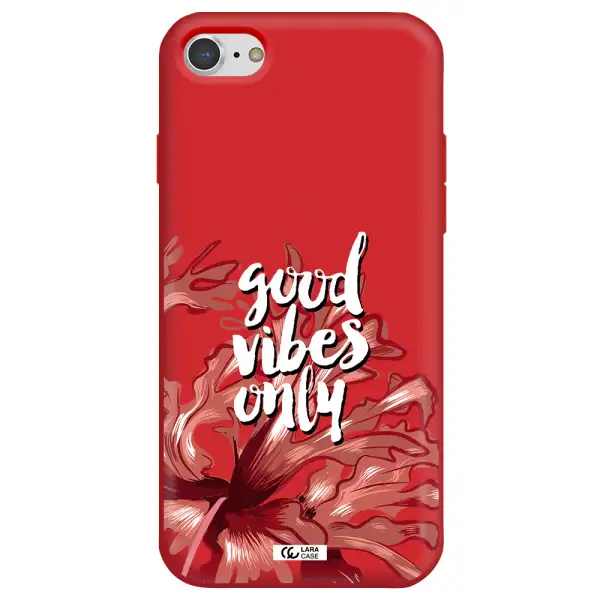 Tropical Vibes Red Apple iPhone 7 Silicone Imperial Red Case
