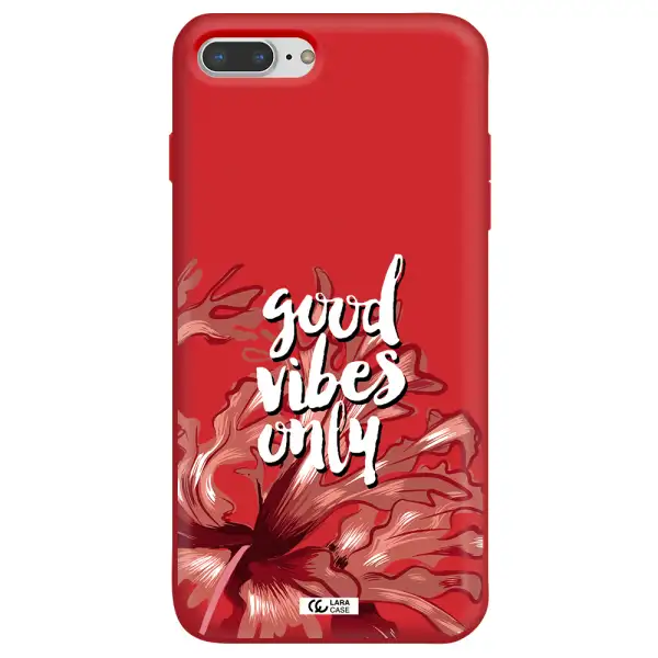 Tropical Vibes Red Apple iPhone 8 plus Silicone Imperial Red Case
