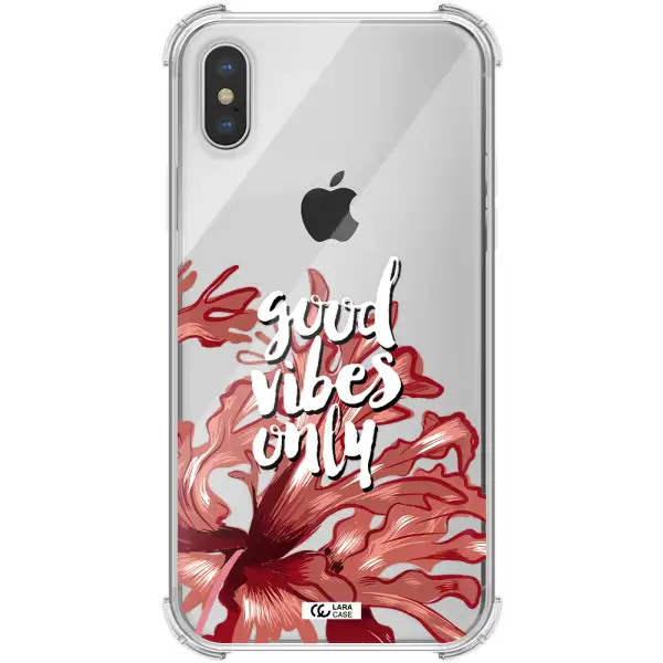 Tropical Vibes Red Apple iPhone XS Clear PC Case