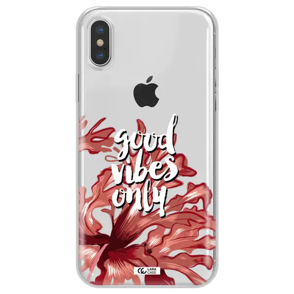 Tropical Vibes Red Apple iPhone XS max Clear TPU Case