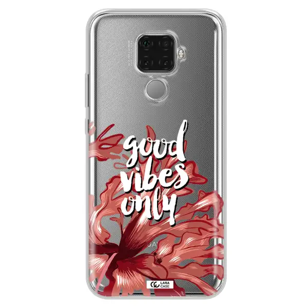 Tropical Vibes Red Huawei Mate 30 Lite Clear TPU Case