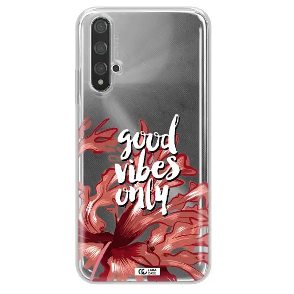 Tropical Vibes Red Huawei Nova 5t Clear TPU Case