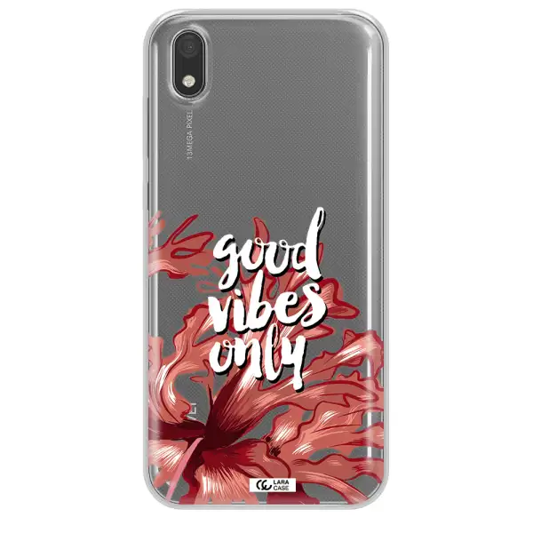 Tropical Vibes Red Huawei Y5 2019 Clear TPU Case