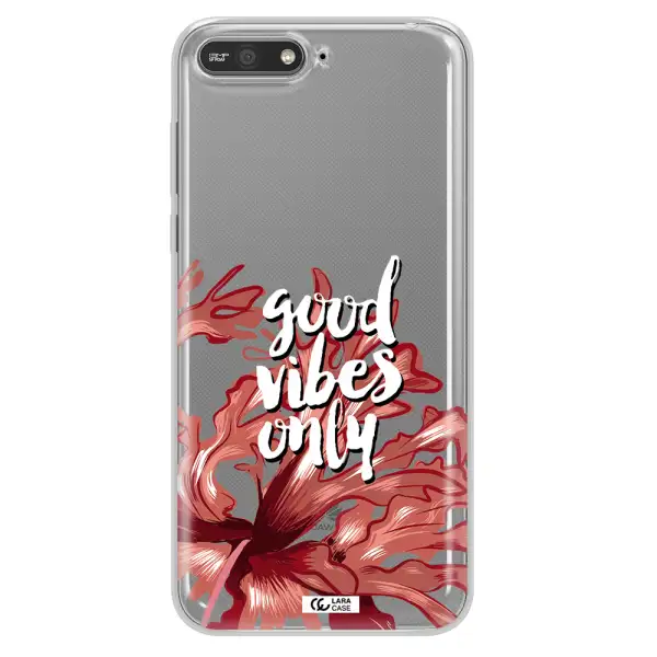 Tropical Vibes Red Huawei Y6 2018 Clear TPU Case
