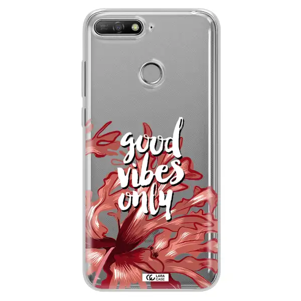 Tropical Vibes Red Huawei Y6 Prime 2018 Clear TPU Case