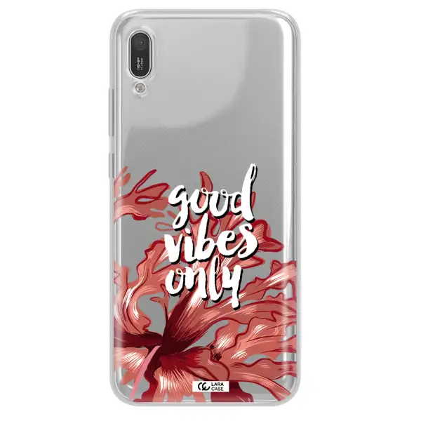 Tropical Vibes Red Huawei Y6 Pro 2019 Clear TPU Case