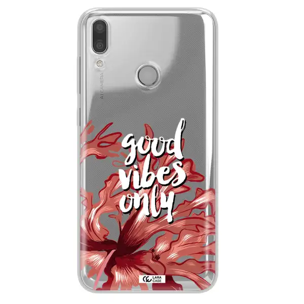 Tropical Vibes Red Huawei Y9 2019 Clear TPU Case