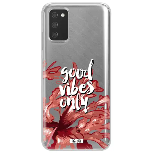 Tropical Vibes Red Samsung A03S Clear TPU Case