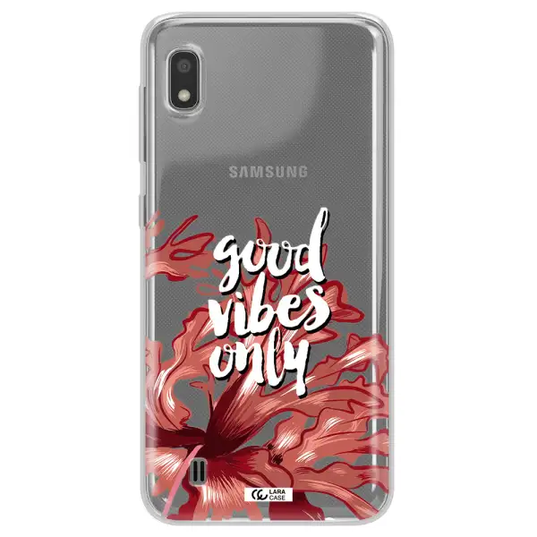 Tropical Vibes Red Samsung A10 Clear TPU Case