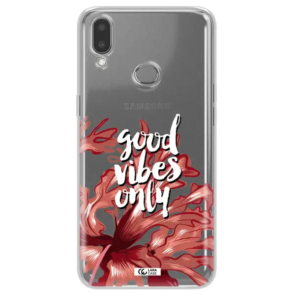 Tropical Vibes Red Samsung A10S Clear TPU Case