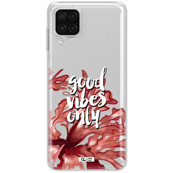Tropical Vibes Red Samsung A12 4g Clear TPU Case