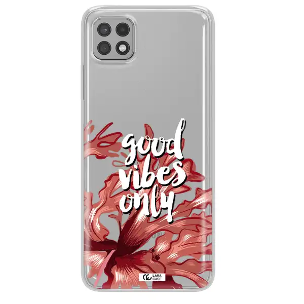 Tropical Vibes Red Samsung A22 5g Clear TPU Case