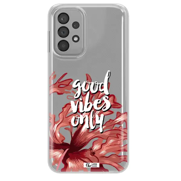 Tropical Vibes Red Samsung A23 Clear TPU Case