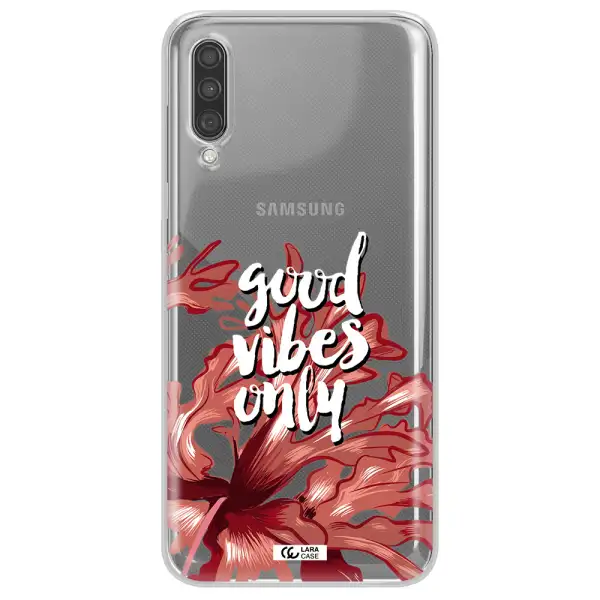 Tropical Vibes Red Samsung A30S Clear TPU Case