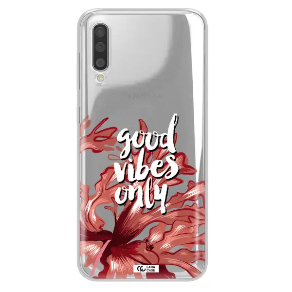 Tropical Vibes Red Samsung A50S Clear Tpu Case